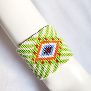 BEADED TRIBAL HANDMADE BRACELET multicolored boho